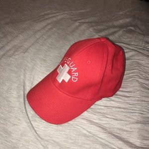 Official red life guard hat